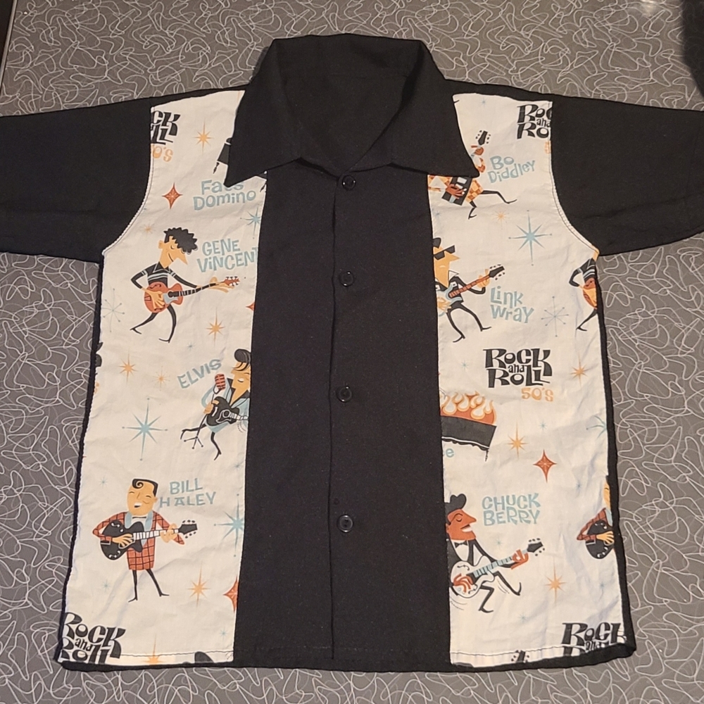 Boys Bowler style button up Shirt